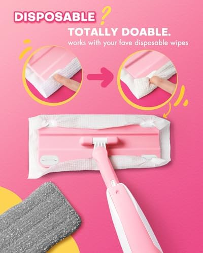 Pink Mini Spray Mop for Toddler-Girls Montessori Cleaning Toy that Real Spray - Image 6