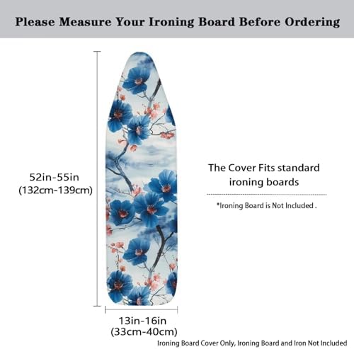 Nemophila Baby Blue Eyes Flower Ironing Board Cover Fits Standard Large Boards - Image 3