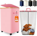 Laundry Hamper with Wheels, 75L Rolling Laundry Basket, Removable Inner Bag by Fzzcvo