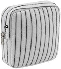 RSRSLEII Mini Quilted Striped Makeup Pouch by RSRSLEII