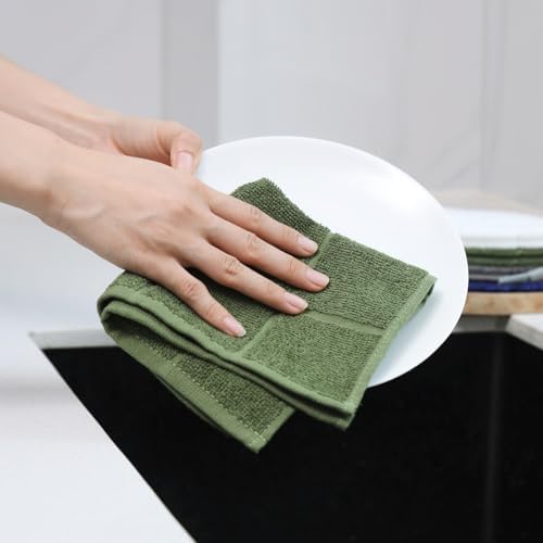 Glynniss Dish Rags for Washing Dishes, 100% Cotton Kitchen WashCloths - Image 3