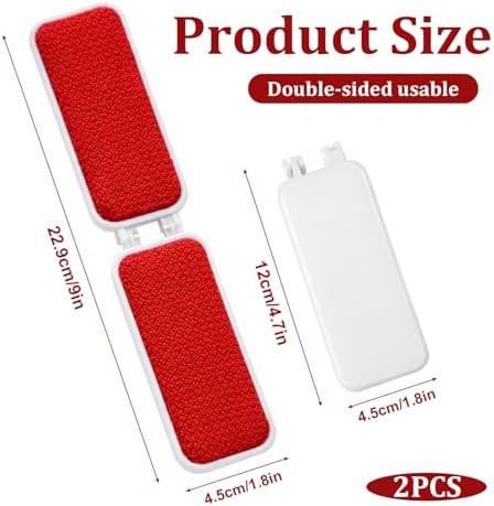 2 PCS Travel Lint Brush for Clothes, Foldable Lint Brush, Reusable Mini - Image 2