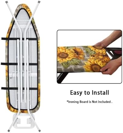 Sunflower Ironing Board Cover and Pad 15x54 Iron Board Protective Guard - Image 4