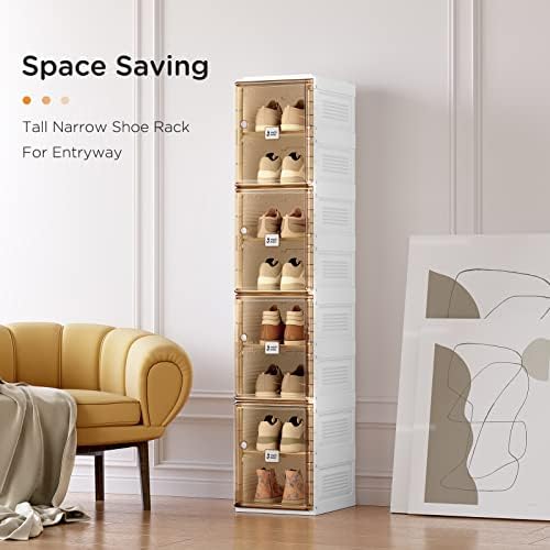 ANTBOX Shoe Organizer Storage Box, Portable Folding Shoe Rack - Image 4