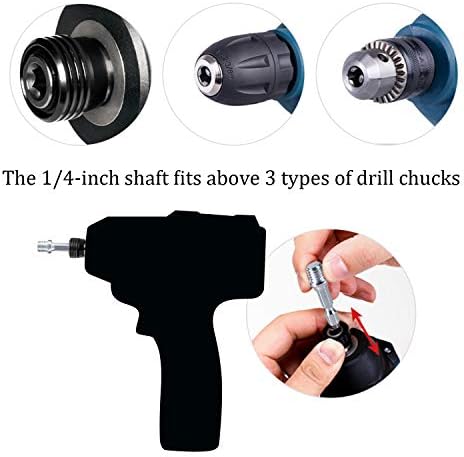 4 Inch Drill Powered Brush Tile Scrubber Scouring Pads Cleaning Kit - Image 4