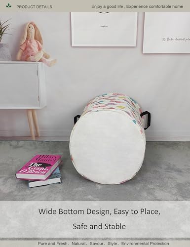 Round Butterfly Laundry Hamper Waterproof Fabric Home Storage - Image 6