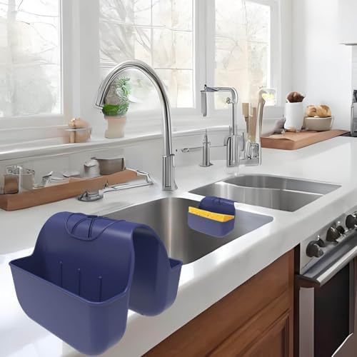 Sponge Holder for Kitchen Sink, Silicone Sink Saddle Caddy Organizer Rack by Unknown