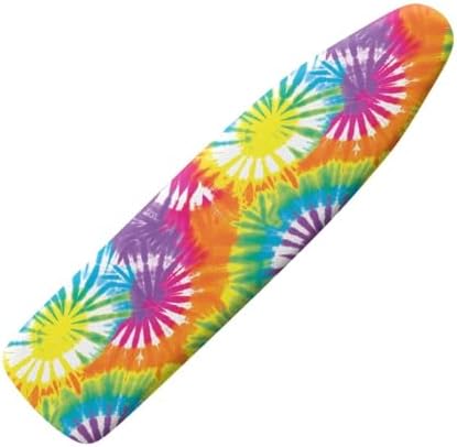 Rainbow Tie-Dye Swirl Steam Ironing Board Replacement Cover, Trippy Style by Daulesho