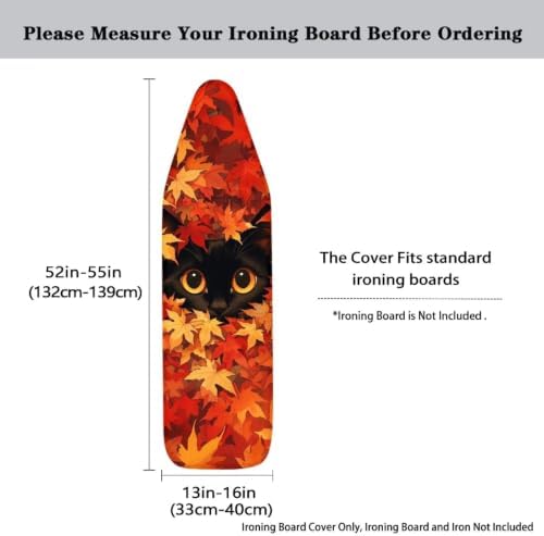 Thanksgiving Black Cat Ironing Board Cover and Pad, Standard Size 16x55 inche - Image 5