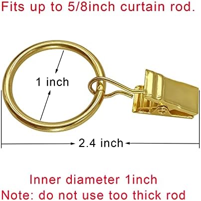 LLPJS 44 Pack Curtain Rings - Image 2