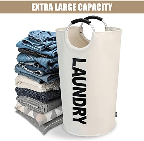 DOKEHOM 90L Large Laundry Basket Bag, Collapsible Tall Hamper - Image 5