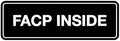 Signs ByLITA Standard FACP Inside Sign | Fire Safety Signage (Black) - Small 1 Pack