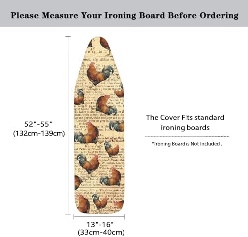 Poster Rooster Ironing Board Cover and Pad Standard Size 15 x 54 Stain - Image 5