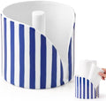 Hushee Blue Striped Ceramic Paper Towel Holder, Kitchen Countertop Stand by Hushee