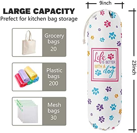 Funny Life Is Better With A Dog, Grocery Bags Holder Organizer - Image 3