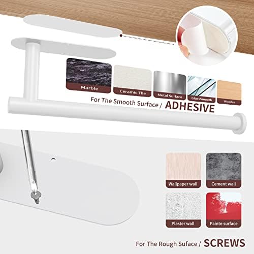 DEKAVA Under Cabinet Wall Mount Paper Towel Holder, Self-Adhesive Bar, - Image 6