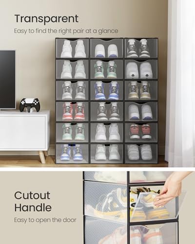SONGMICS Shoe Boxes, Stackable Sneaker Containers - Image 5