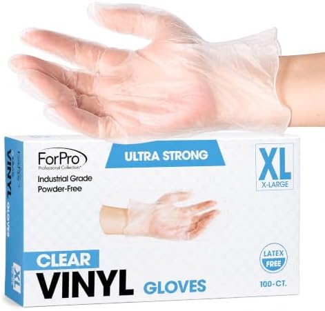 ForPro Disposable Vinyl Gloves, Industrial Grade, Powder & Latex Free, - Image 2