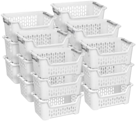 Sterilite 18 Pack Stacking Laundry Basket, 2 Bushel Clothes Hamper by Sterilite