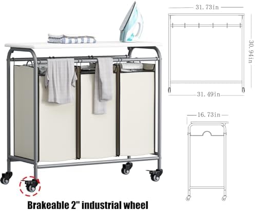 LINZINAR 3-Bag Laundry Hamper - Image 5