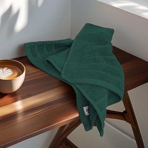 Tens Towels 6 Piece Hand Towels Set 16 x 28 Inches, Hunter Green - Image 6