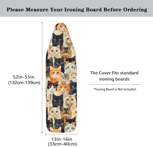 GLENLCWE Cute Cat Ironing Board Cover Full Size Scorch Resistant Replacement - Image 5
