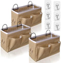 Kanrichu 3pcs Middle Wall Hanging Organizer Bag, Linen Fabric Door Hanging by KANRICHU