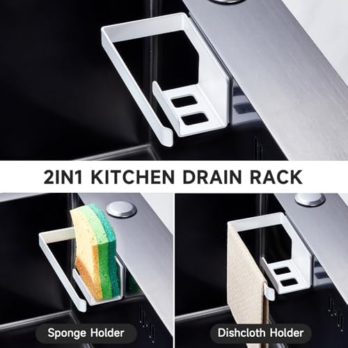 Sponge Holder for Kitchen Sink, Adhesive Dishcloth Holder, Dish Sponge Kitchen - Image 4