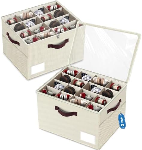 2 Pack Large Shoe Organizer for Closet, Adjustable Dividers Shoe Storage Bins by VERONLY