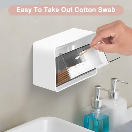 Wall Mount Qtip Holder No Drilling, Cotton Swabs Holder - Image 5