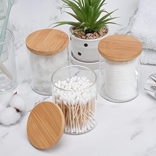 BKYFPQ 3 Pack Glass Qtip Holder Dispenser - Image 3