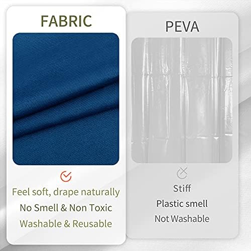 ALYVIA SPRING 72x78 Long Waterproof Fabric Shower Curtain or Liner Navy - Image 4