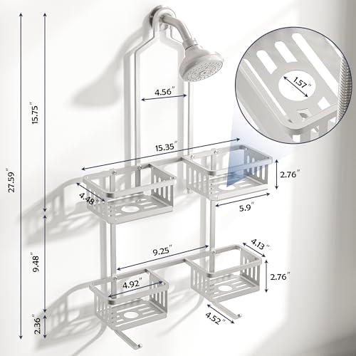 Aluminum Shower Caddy Hanging for Handheld Showerheads, Never Rust Shower - Image 2