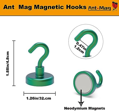 Ant Mag Strong Magnet Hooks 100lbs+ Pulling Force Neodymium Hooks Hangers Heavy - Image 2