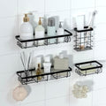 Shower Caddy Organizer with Hooks, Self Adhesive Bathroom Shelves, No Drilling by Unknown
