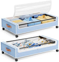 Yecaye Under Bed Storage with Wheels, 2 Pack Under Bed Storage Containers by Yecaye