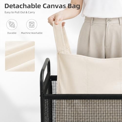 STORAGE MANIAC Rolling Laundry Hamper - Image 4