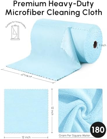 Microfiber Cleaning Cloths Roll 225 Pack 12x12 Inch Lint Free - Image 3