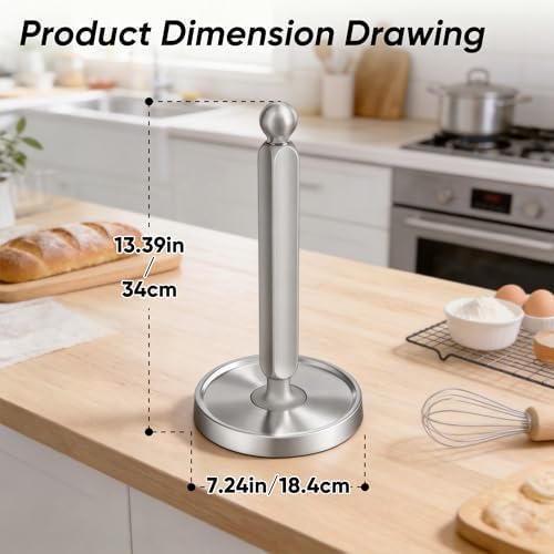 theaoo Paper Towel Holder Countertop, One-Handed Tear - Image 7