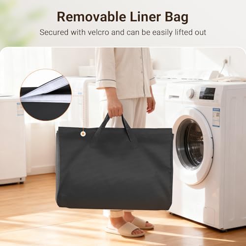 ELYKEN 3-Tier Vertical Rolling Laundry Hamper - Image 4