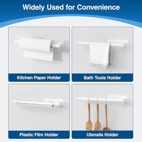 Paper Towel Holder Under Cabinet, Self-Adhesive or Drilling - Image 4
