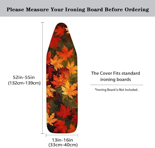 Maple Leaves Ironing Board Cover Universal Size 15x54 - Image 5
