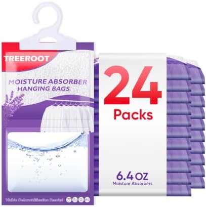 24 Moisture Absorbers for Closet, Dehumidifier Bags, 6.4oz Humidity Absorber by Unknown