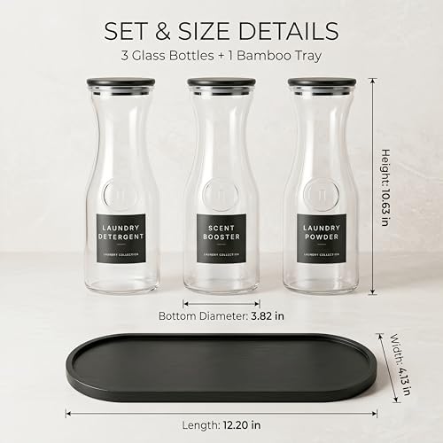 3 Pack Glass Laundry Detergent Containers - Image 3