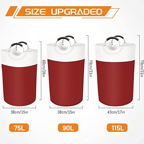 BlissTotes 115L Laundry Basket, Freestanding Collapsible Hamper - Image 2