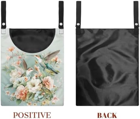 Hummingbird Floral Clothes Pin Bag to Hang On Line Reusable Clothespin Holder - Image 7