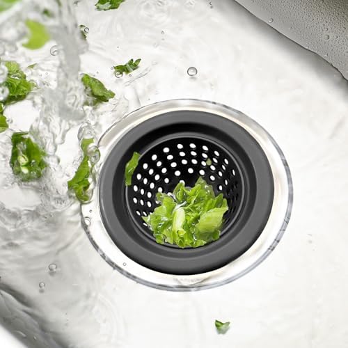 Silicone Strainer for Kitchen Sink, 2 Pack, Stainless Steel Reinforced - Image 2