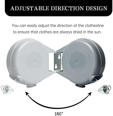 ZOES HOMEWARE Retractable Clothesline Heavy Duty Retracting Clothes Line - Image 4