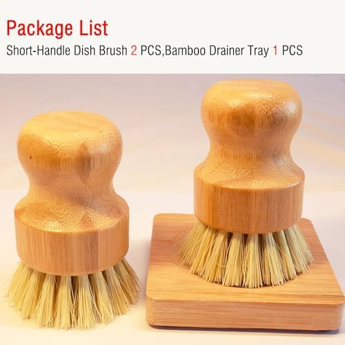 Bamboo Vegetable Brush, Natural Sisal Soft Bristle Kitchen Brush - Image 7