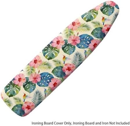 Palm Red Flower Ironing Board and Cover Standard Ironing Board Cover Scorch and - Image 6